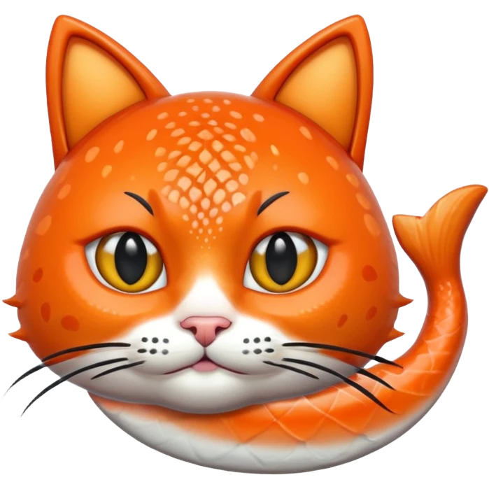 make a salmon with cat ears emoji
