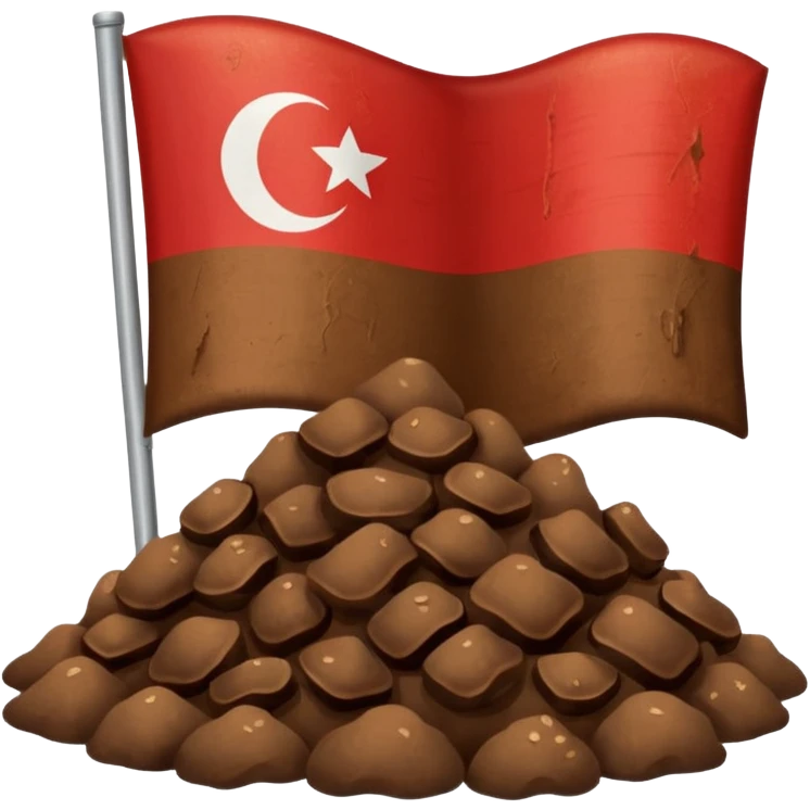 Indonesian flag but poop in mid in flag emoji