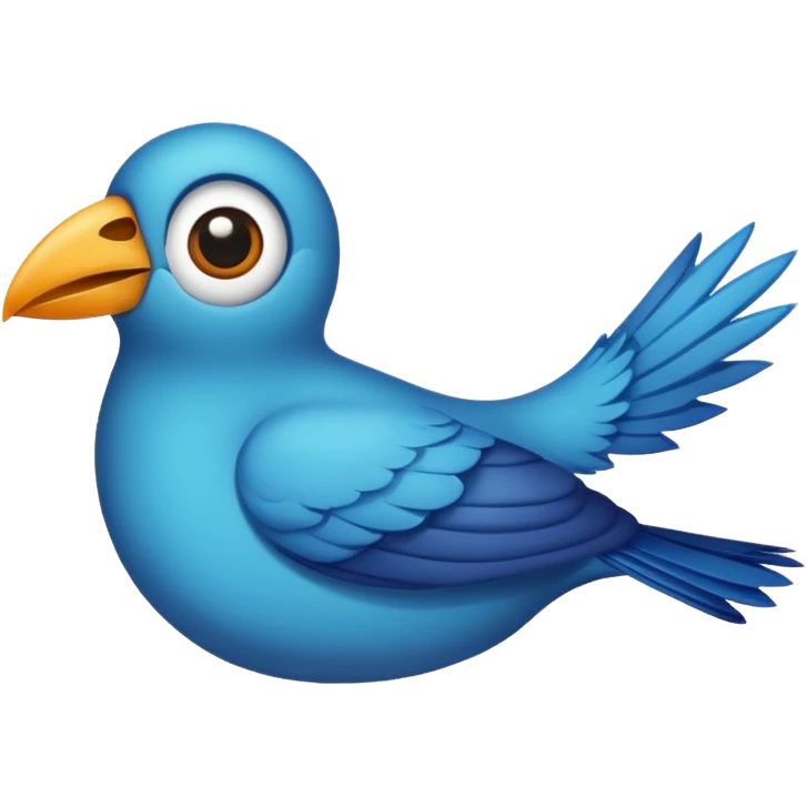 a bird which has died and is lying on its back with cartoon x's in the eyes emoji