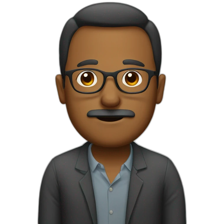 mustchae man with glasses emoji