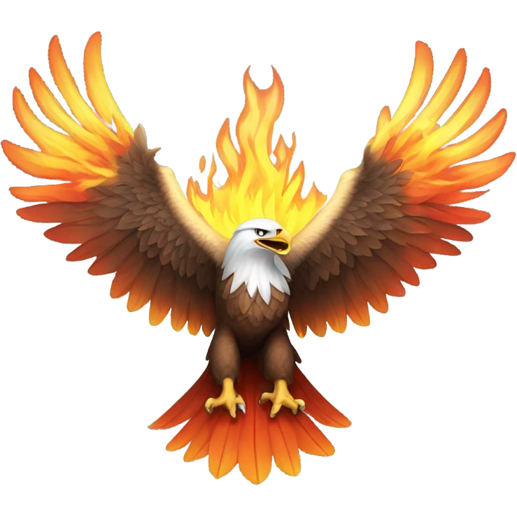 Burning eagle emoji