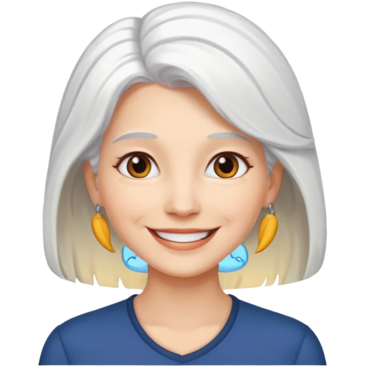 Woman: White Hair Emoji Meaning emoji