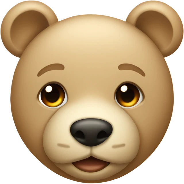 Beige teddy emoji