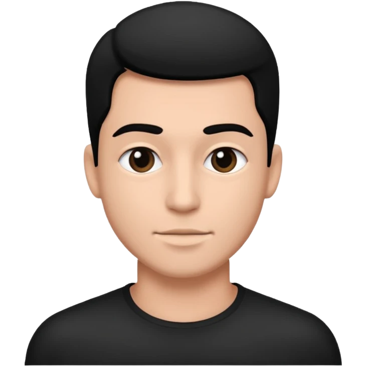 Male black white photo style face emoji