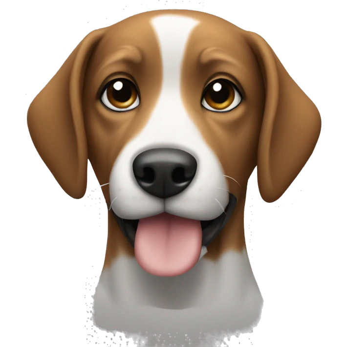 Dog black and white  emoji