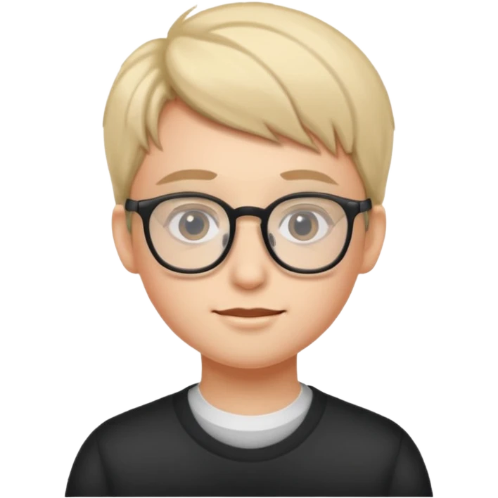 Gözlüklü genç  emoji