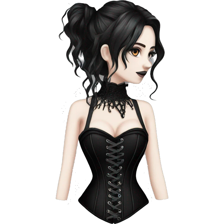 gothic  corset black emoji