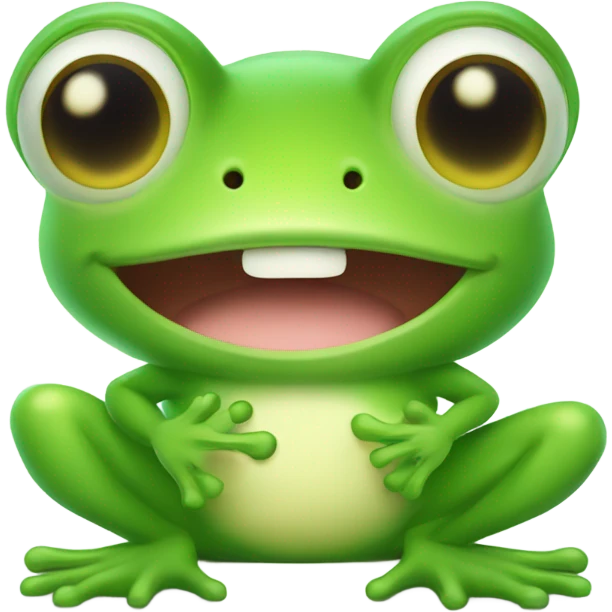 Cute frog with thumbs up  emoji