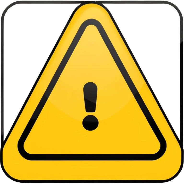 triangle warning sign with exclamation mark emoji