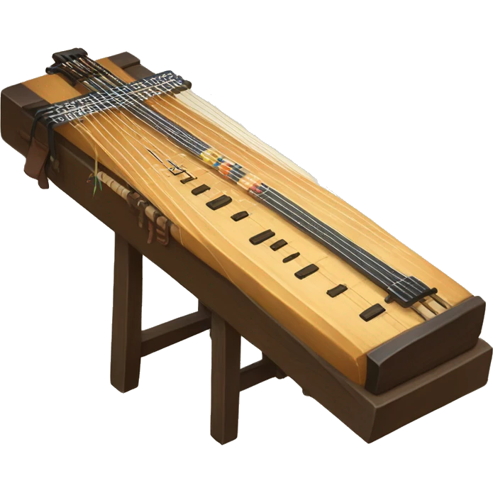 gayageum, Korean zither with twelve strings emoji
