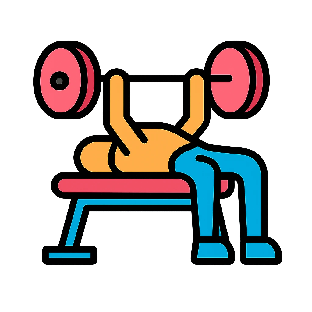 a sportman doing a bench press emoji