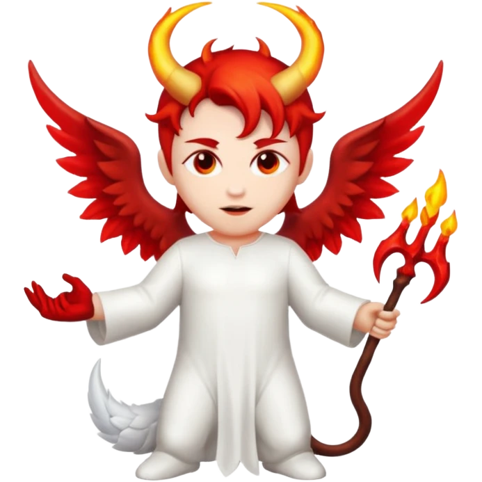 Biblically accurate Angel seraphim make a devil  emoji