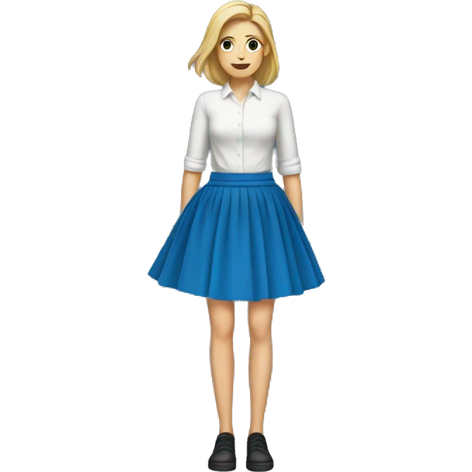 blue skirt emoji