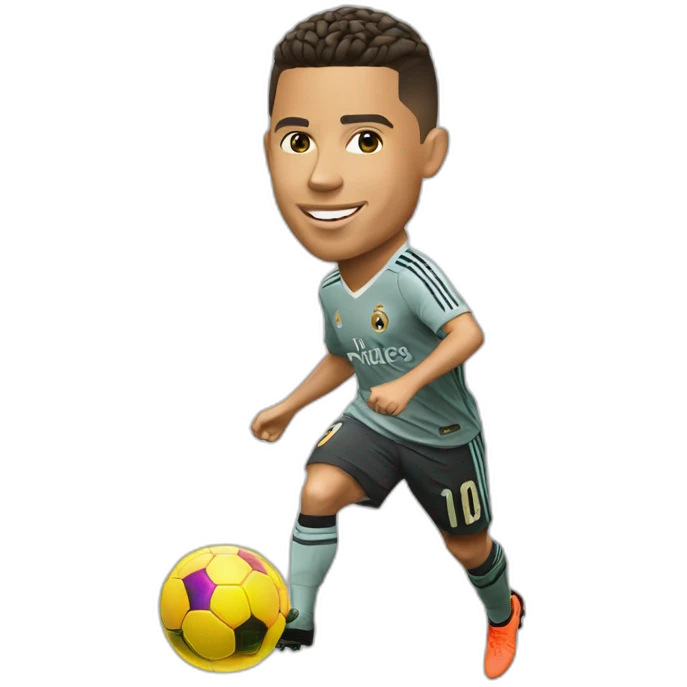 Ronaldo whit ballon d or emoji