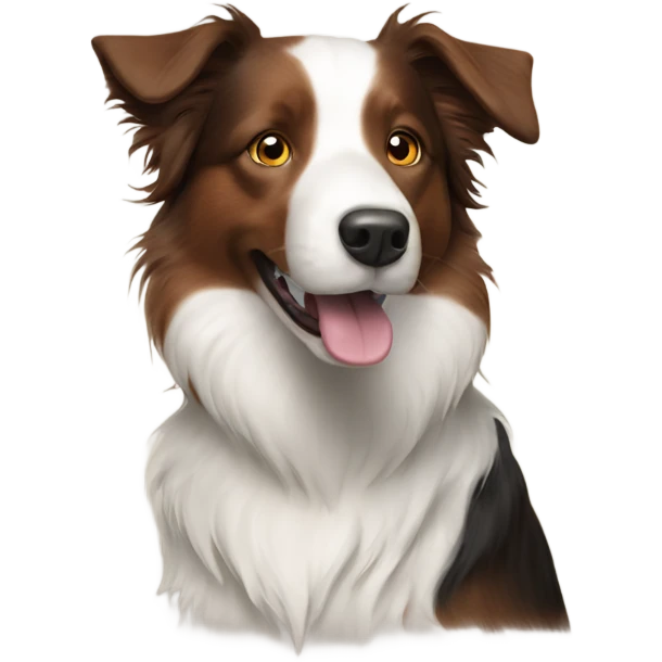 Short hair ginger border collie emoji
