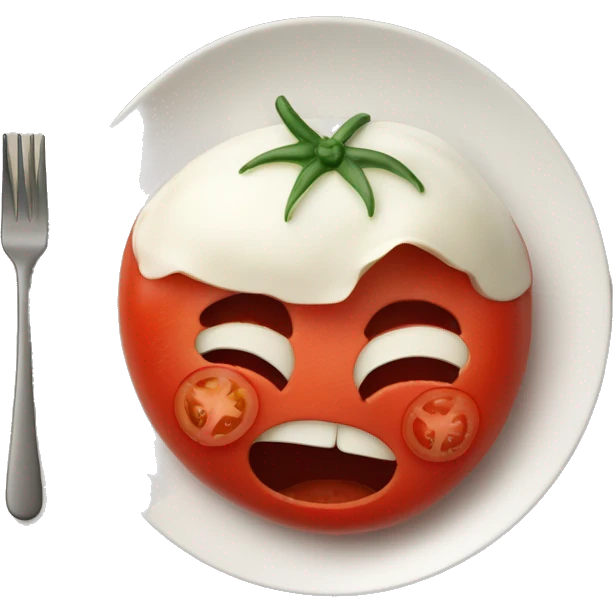 Tomato Mozzarella on a Plate emoji
