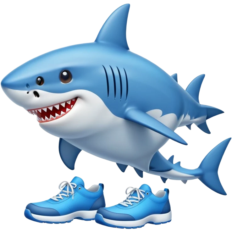 shark wearing shoes emoji