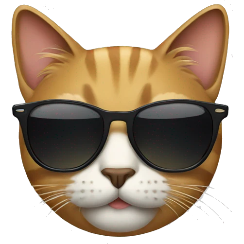 Cat with sunglasses emoji