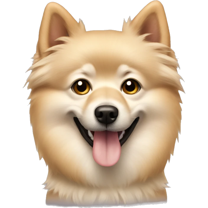 Beige spitz dog emoji