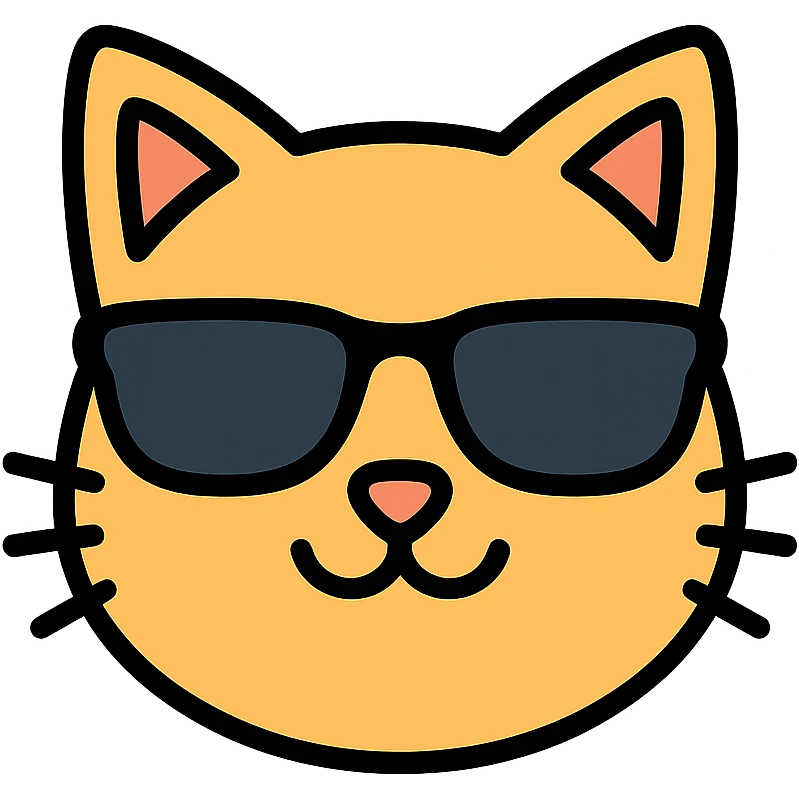 a cat wearing sunglasses emoji