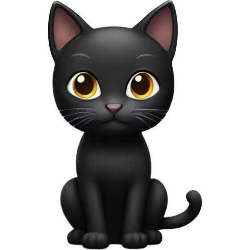 black cat standing emoji