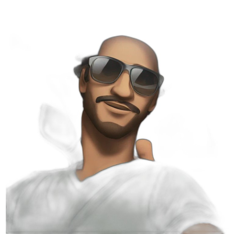 cool guy under tree emoji