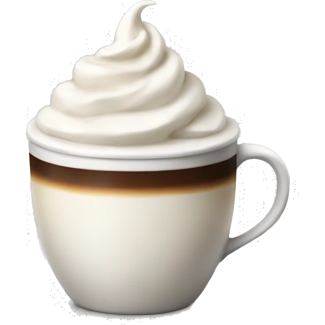 Coffee with whipped cream  emoji