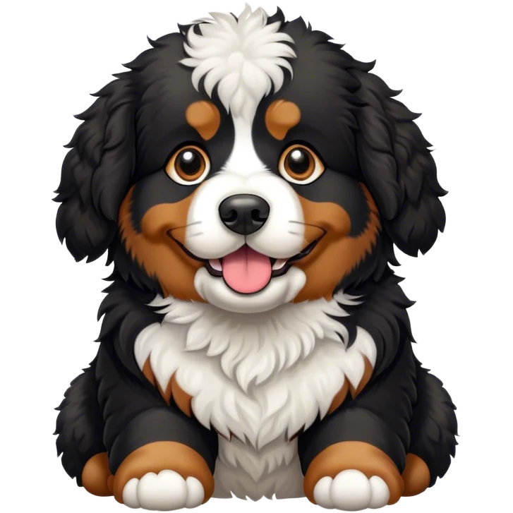 Bernese mountain dog mixed with mini poodle emoji