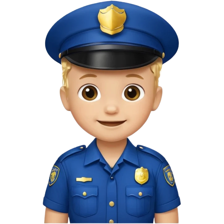 baby in police without cap emoji