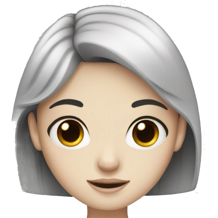 Pale skin girl with black hair  emoji