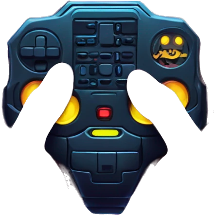 joystick in hands cyberpunk neon emoji