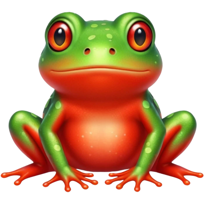 Frog Cute Red Glitter emoji