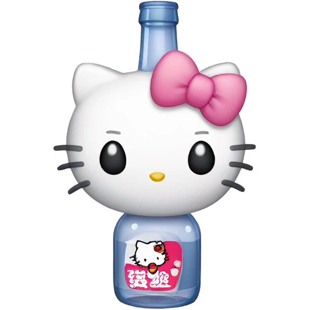 Hello kitty depressed tears with alcohol hello kitty emoji