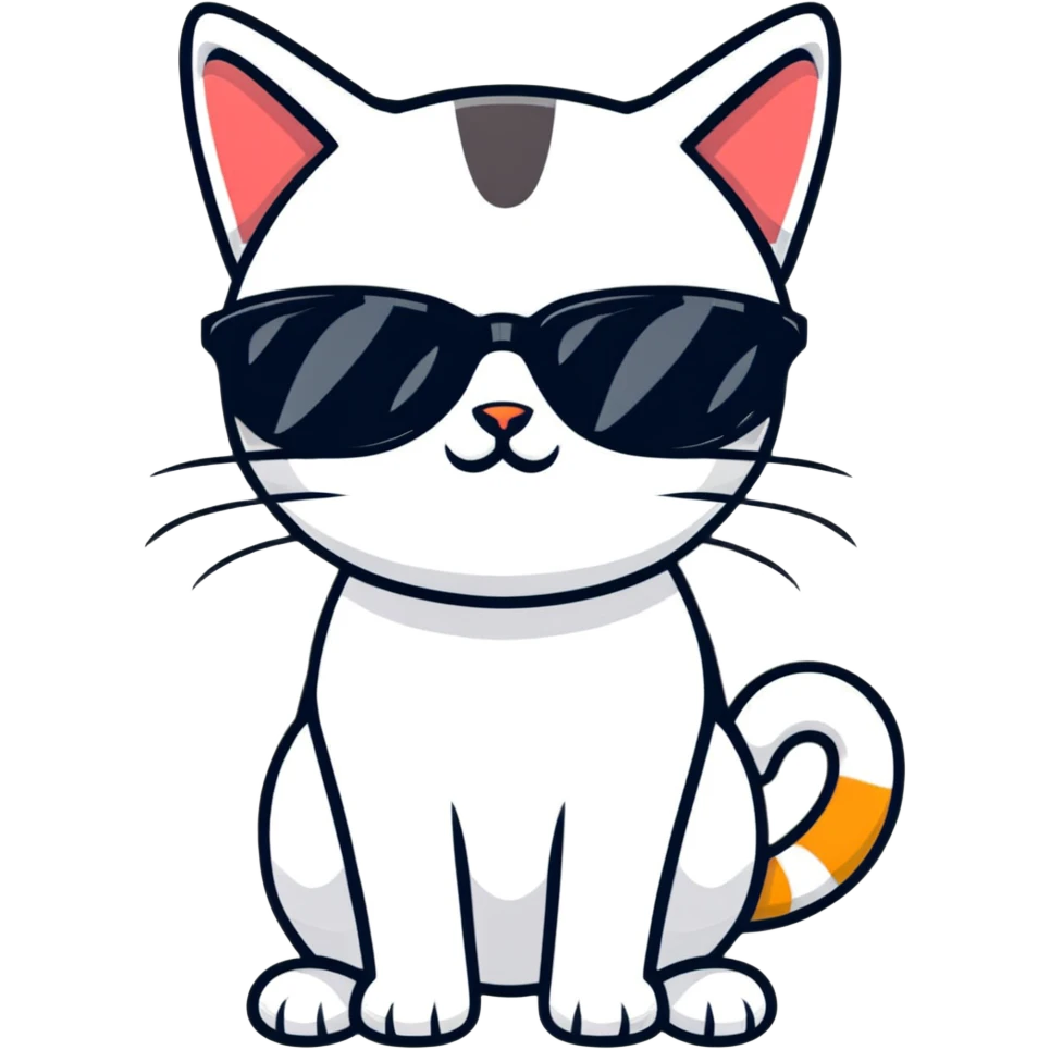 Cat with sunglasses emoji
