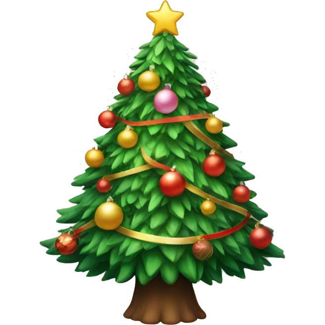 Christmas tree cute emoji