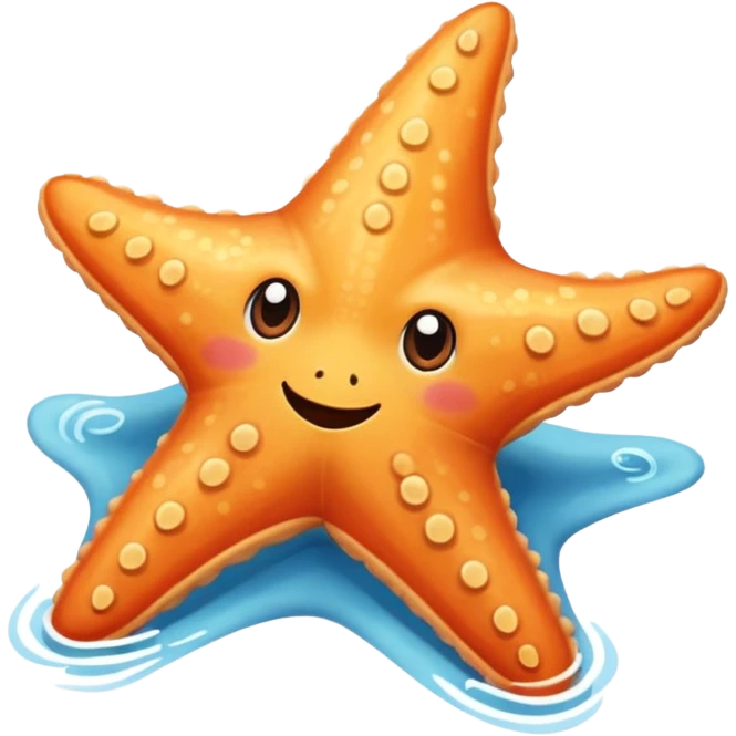 draw a starfish, sad and cheerful,  emoji