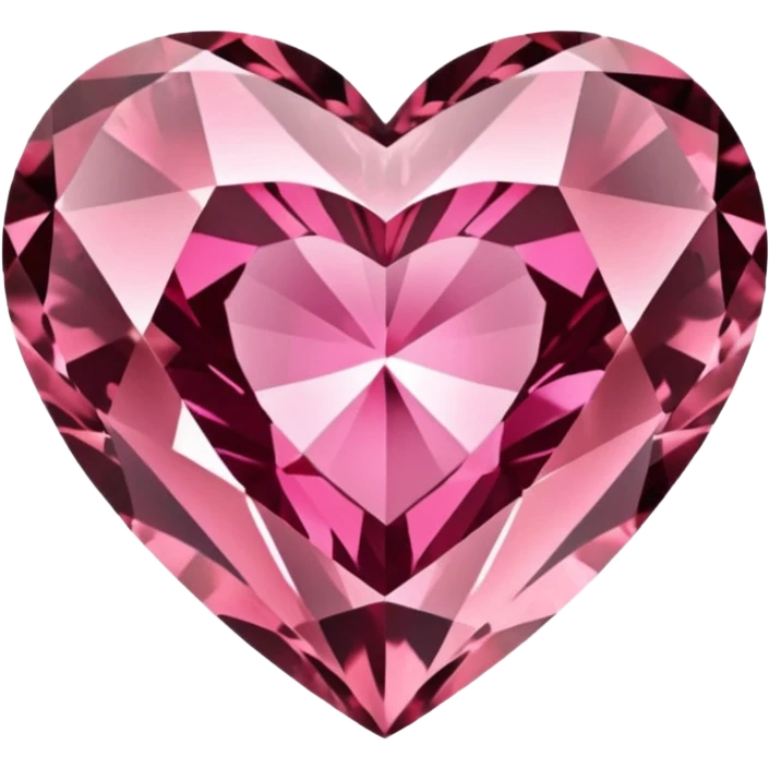 pink diamond emoji, heart-shaped cut emoji
