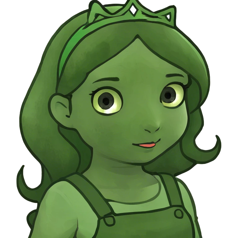 Une princesse avec une salopette emoji