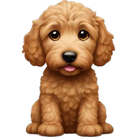 Little brown golden doodle puppy emoji