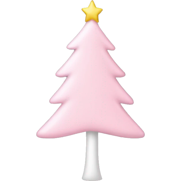 White tree Christmas light pink bow emoji