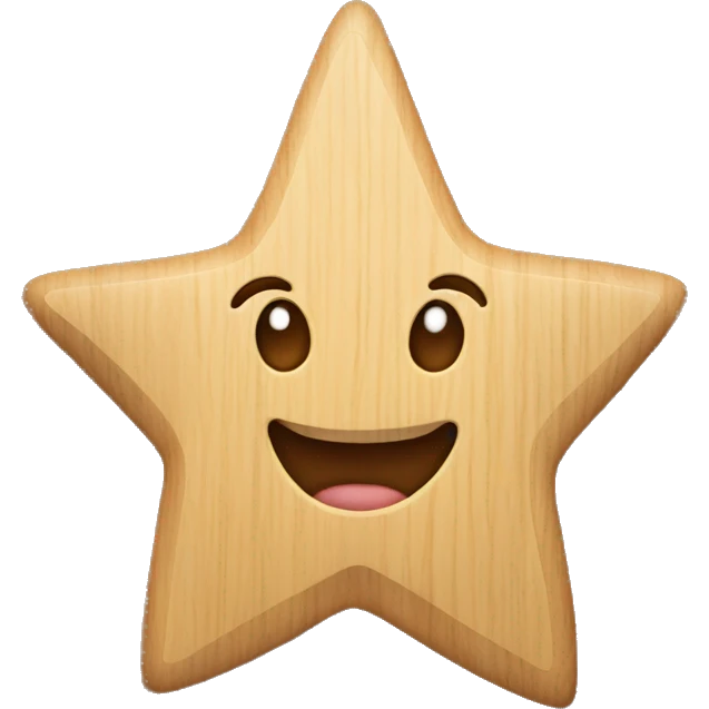 Create me a star made of wood emoji