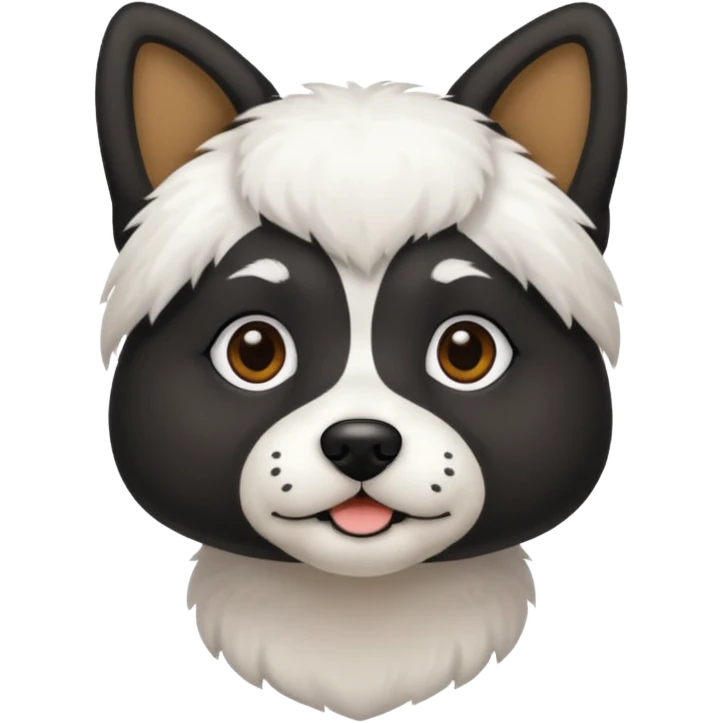 dog white with black face and shor hair emoji