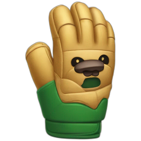 León rudo con guantes de box  emoji