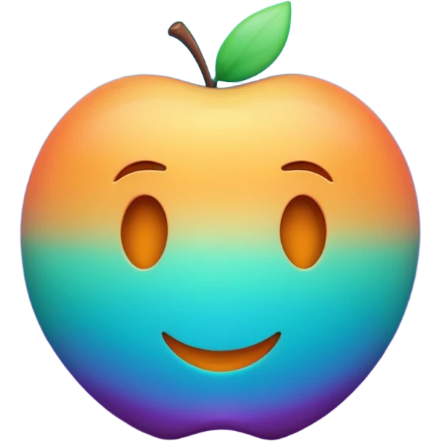 3D planet emoji, smooth glossy sphere, vibrant gradient colors (teal, purple, orange), soft glowing core, minimalist design, dark background, Apple-style emoji look, cinematic soft lighting, high resolution. emoji
