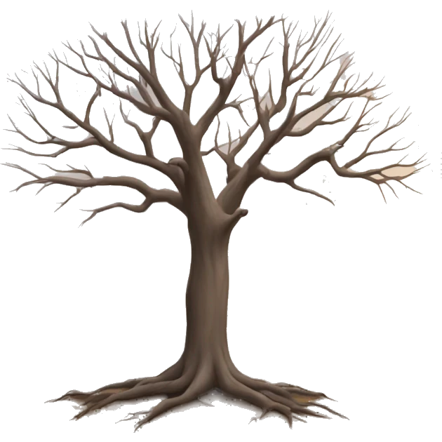 a bare tree without leaves emoji