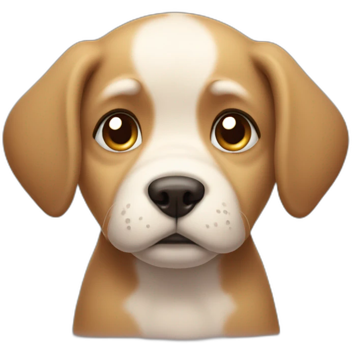 sad puppy looking at camera with tears in his eyes emoji