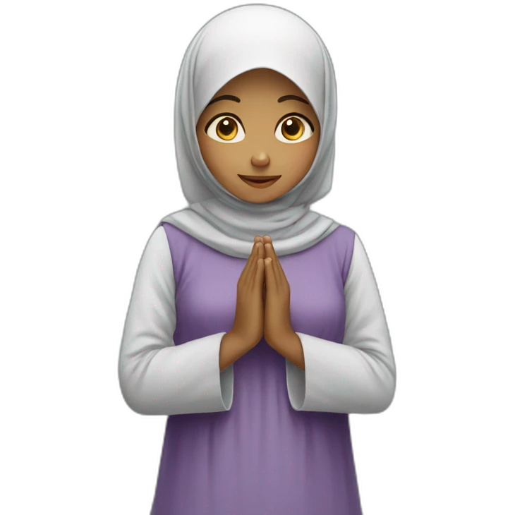 Muslim prayer girl emoji