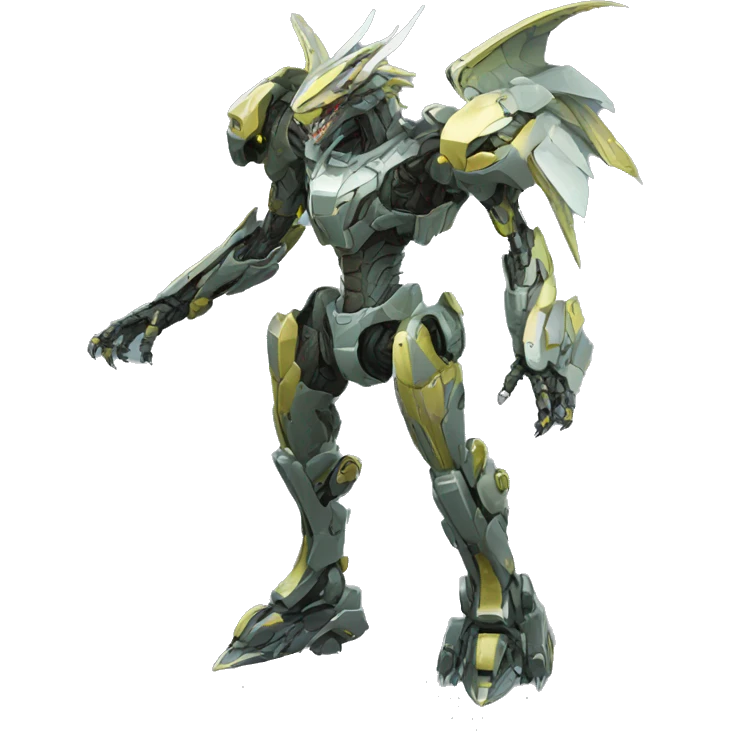 futuristic mecha Dragon full body emoji