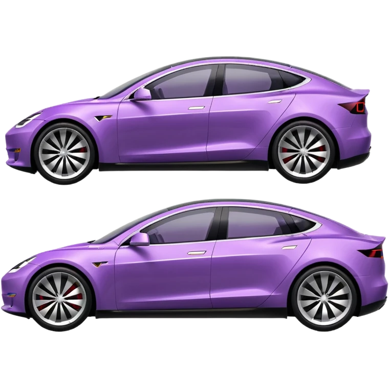 Light purple tesla side profile  emoji
