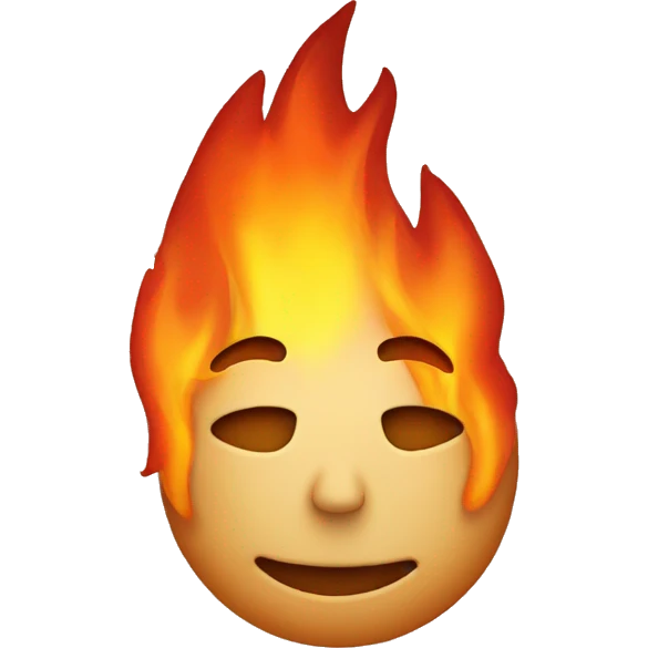 fire with face emoji